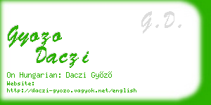 gyozo daczi business card